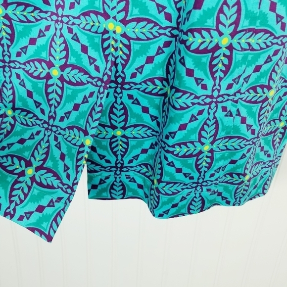 Jones New York Stretch Seleveless V Neck Beaded Midi Dress Size 10 Vibrant Print - Picture 5 of 10